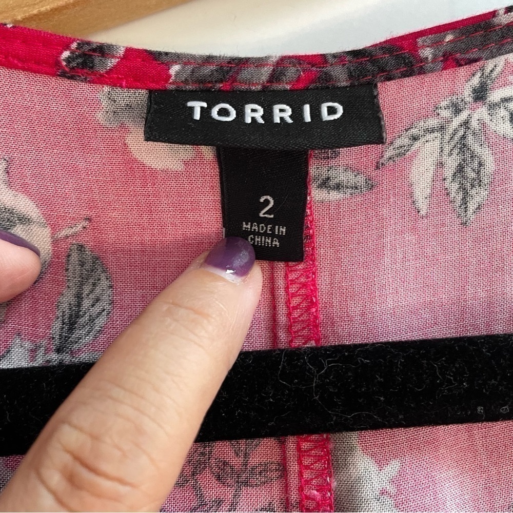 Torrid Acas Flutter Sleeve Button Front Mini Dres… - image 4